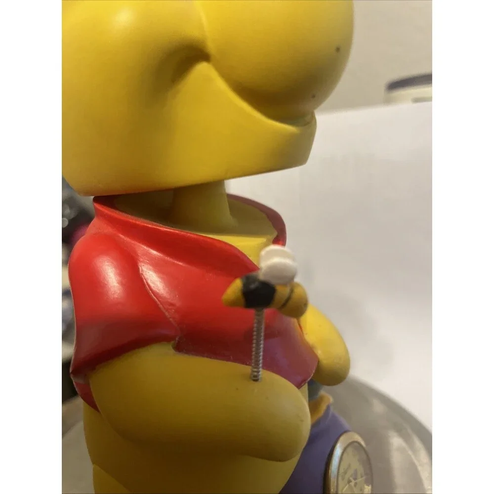 Vintage Winnie the Pooh Honey Pot Clock, Bumblebee Bobble Head